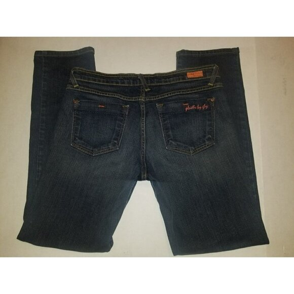 Plastic By Gly Jeans Junior Sz 13 Dark Wash - Picture 2 of 8
